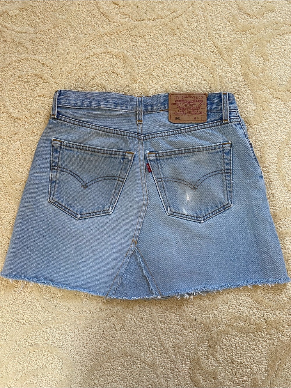 Levi's Light Wash Denim Mini Skirt
